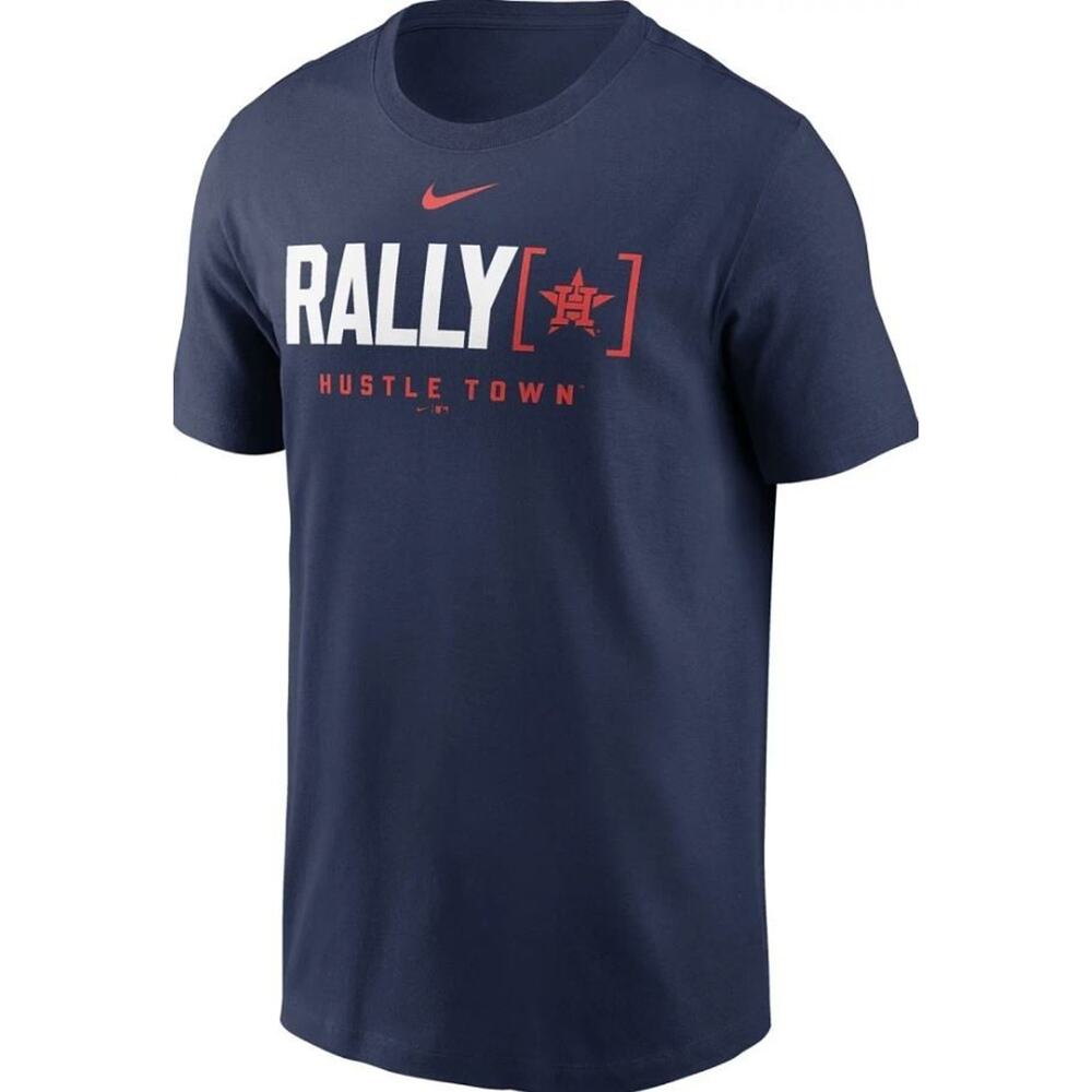 Nike Boys Houston Astros Rally Home Graphic‎ T-Shirt in Midnight Navy Large $28